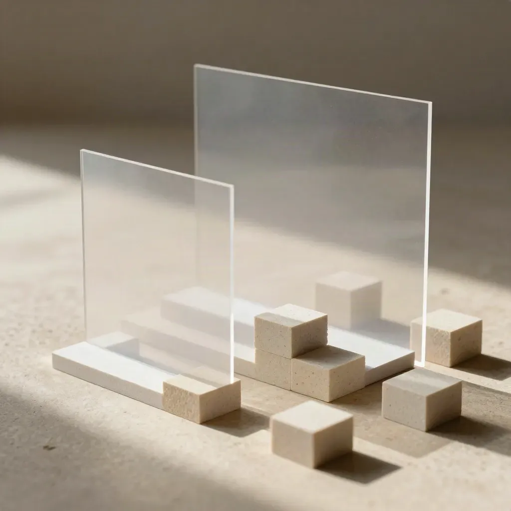 Maquette de page web en papier et mousse sur pierre claire.